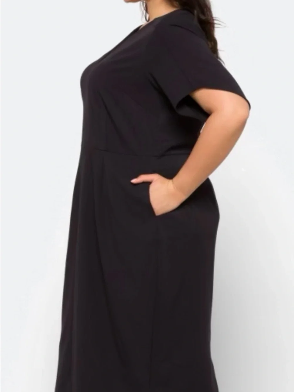 Universal Standard Moira V-Neck Twill Dress, Size M (18-20)
